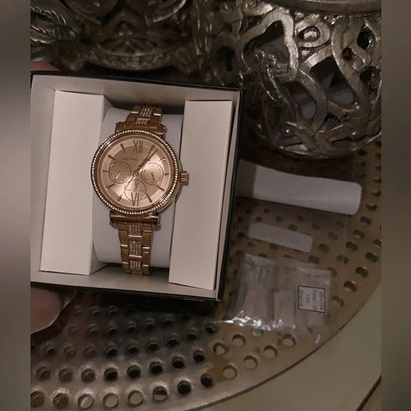 Michael Kors Women's 36mm Sofie Stainless Steel Chronograph Watch - Rose Gold - Picture 2 of 8